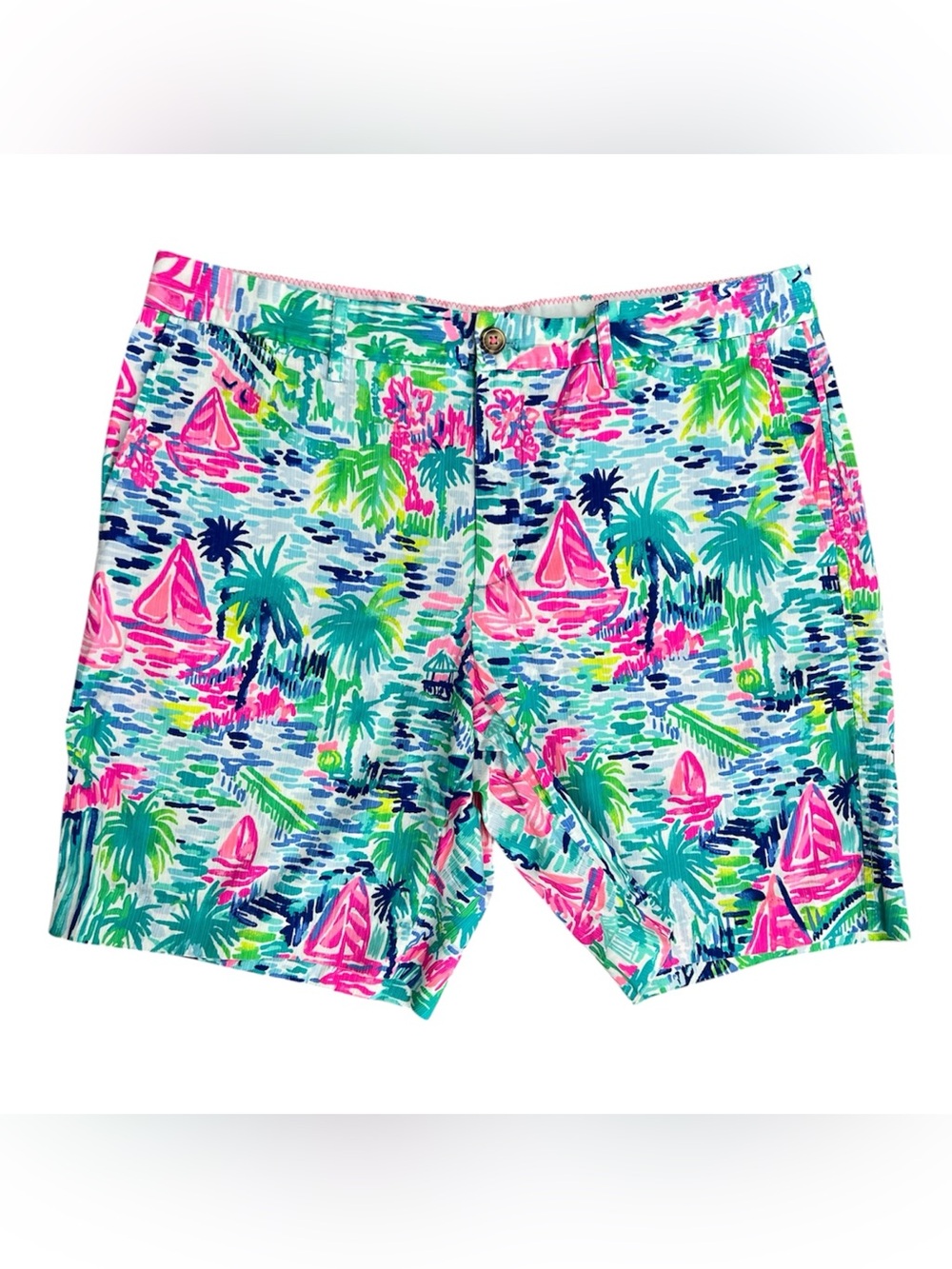 MEN’S LILLY PULITZER BEAUMONT SHORTS “salt in the air” print like new size 36